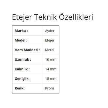 Ayder Pimsiz Krom Cam Tutucu ( 10 Adet )