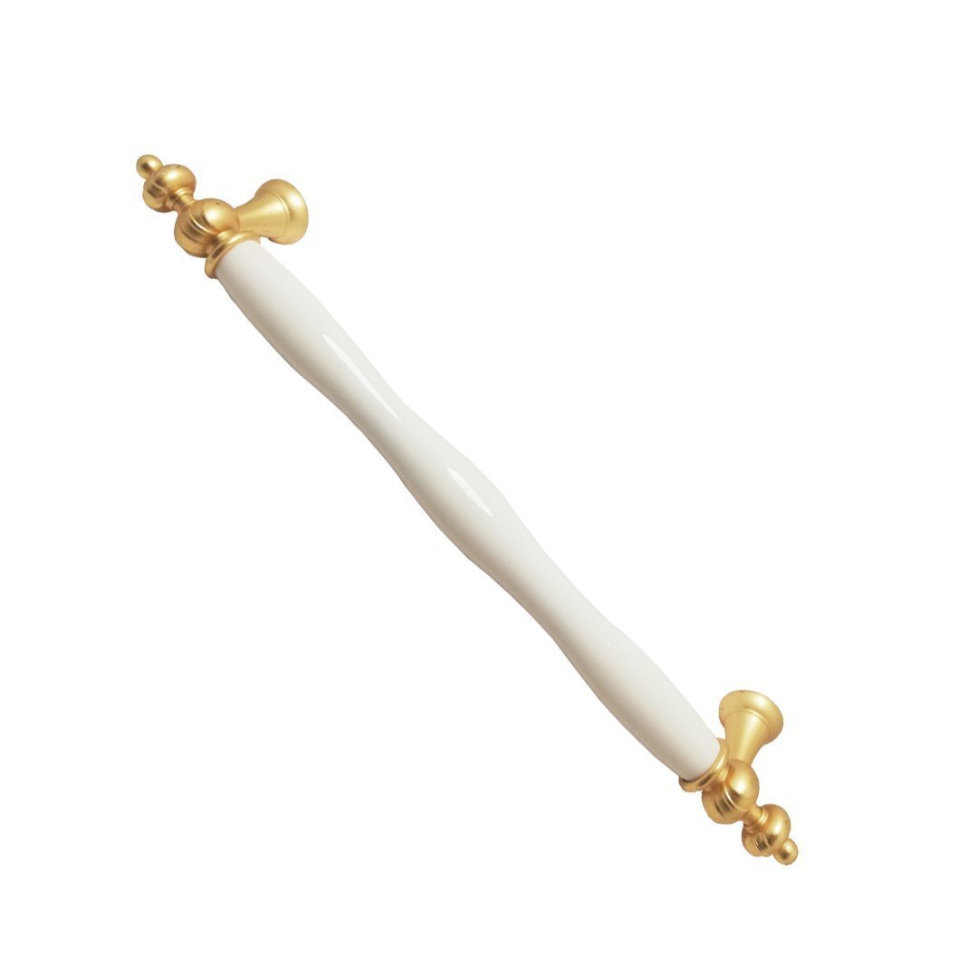 Tomurcuk 1670-61 Altın Sarısı Porselen Mobilya Kulp 128 mm