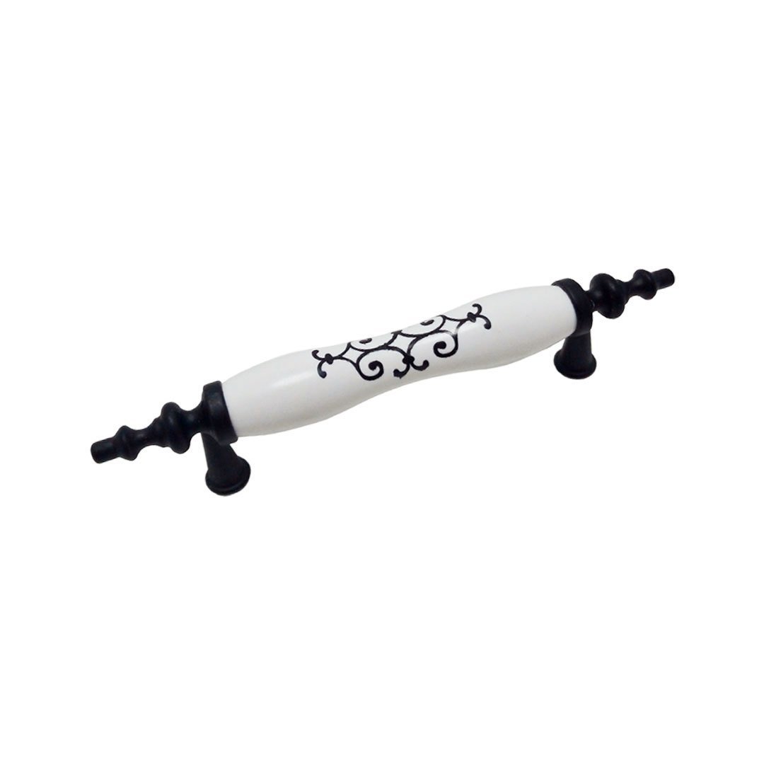 Lider Osmanlı Desen Matsiyah Polimer Kulp 128 mm