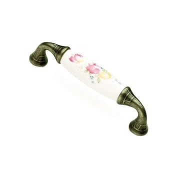 Eymen Polimer Kırmızı Gül Mobilya Kulp Krom - 96 mm