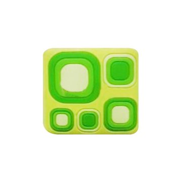 Desenli Çocuk Odası Mobilya Kulp Yeşil Oval Desenli