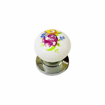 Eymen Polimer Kırmızı Gül Mobilya Kulp Antik Sarı - 96 mm