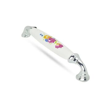 Eymen Polimer Kırmızı Gül Mobilya Kulp Antik Sarı - 96 mm