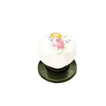 Eymen Polimer Kırmızı Gül Mobilya Kulp Krom - 128 mm