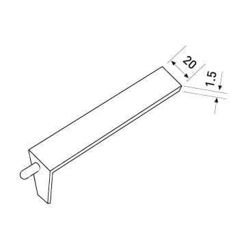 Gömme Kapı Sürgüsü Pirinç Saten - 10 cm