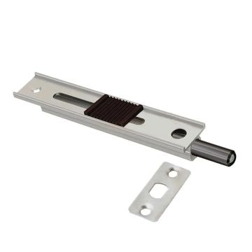 Gömme Kapı Sürgüsü Çelik İtmeli Saten - 15 cm