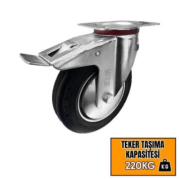 Hts Frenli Tablalı Sanayi Tipi Teker 8 cm