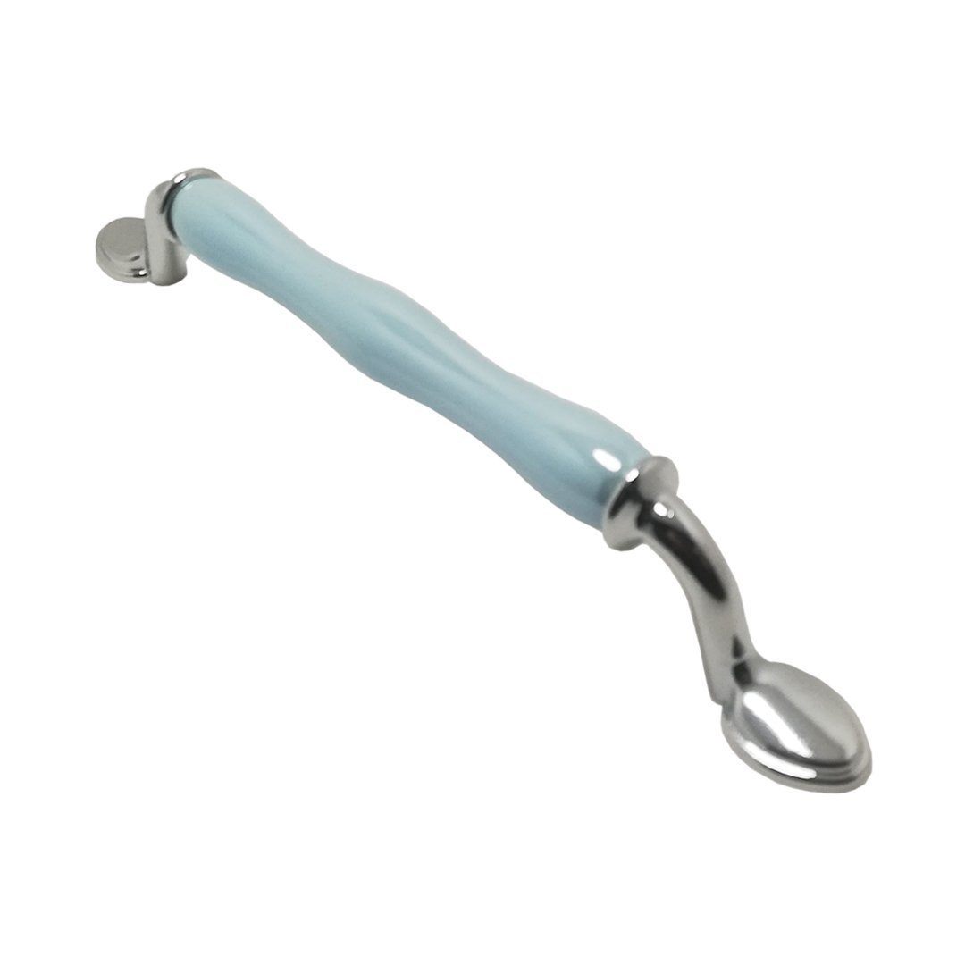 Tomurcuk 1950-60 Porselen Mobilya Kulp 160 mm L.Mavi