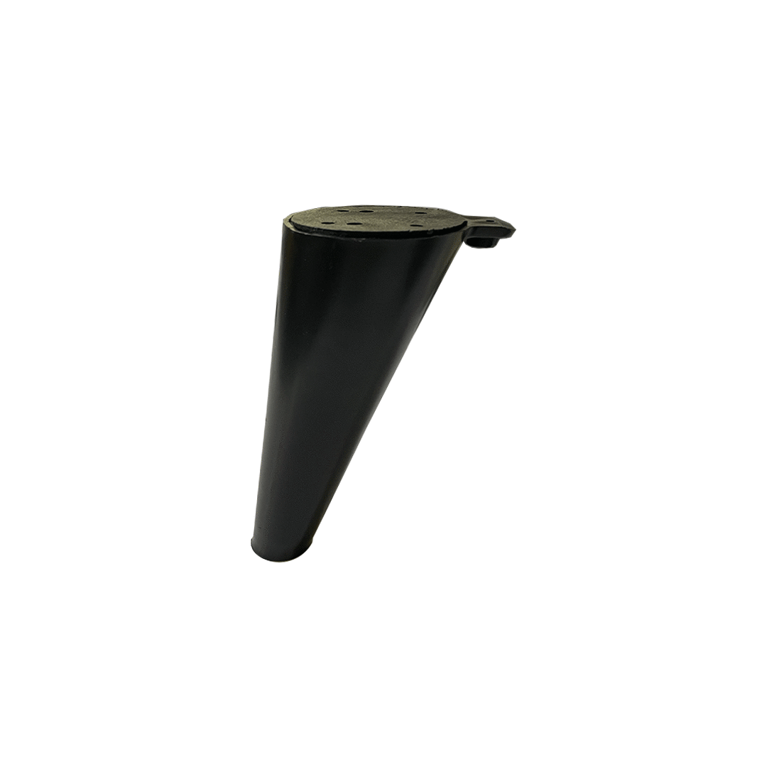 Açılı Konik 14 Cm Plastik Mobilya Ayak Siyah