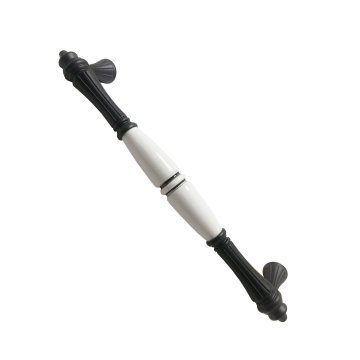Tomurcuk 2115-85 Yivli Siyah Porselen Mobilya Kulp 160 mm