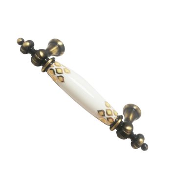 Tomurcuk 1980-41 Antik Sarı Porselen Mobilya Kulp 96 mm