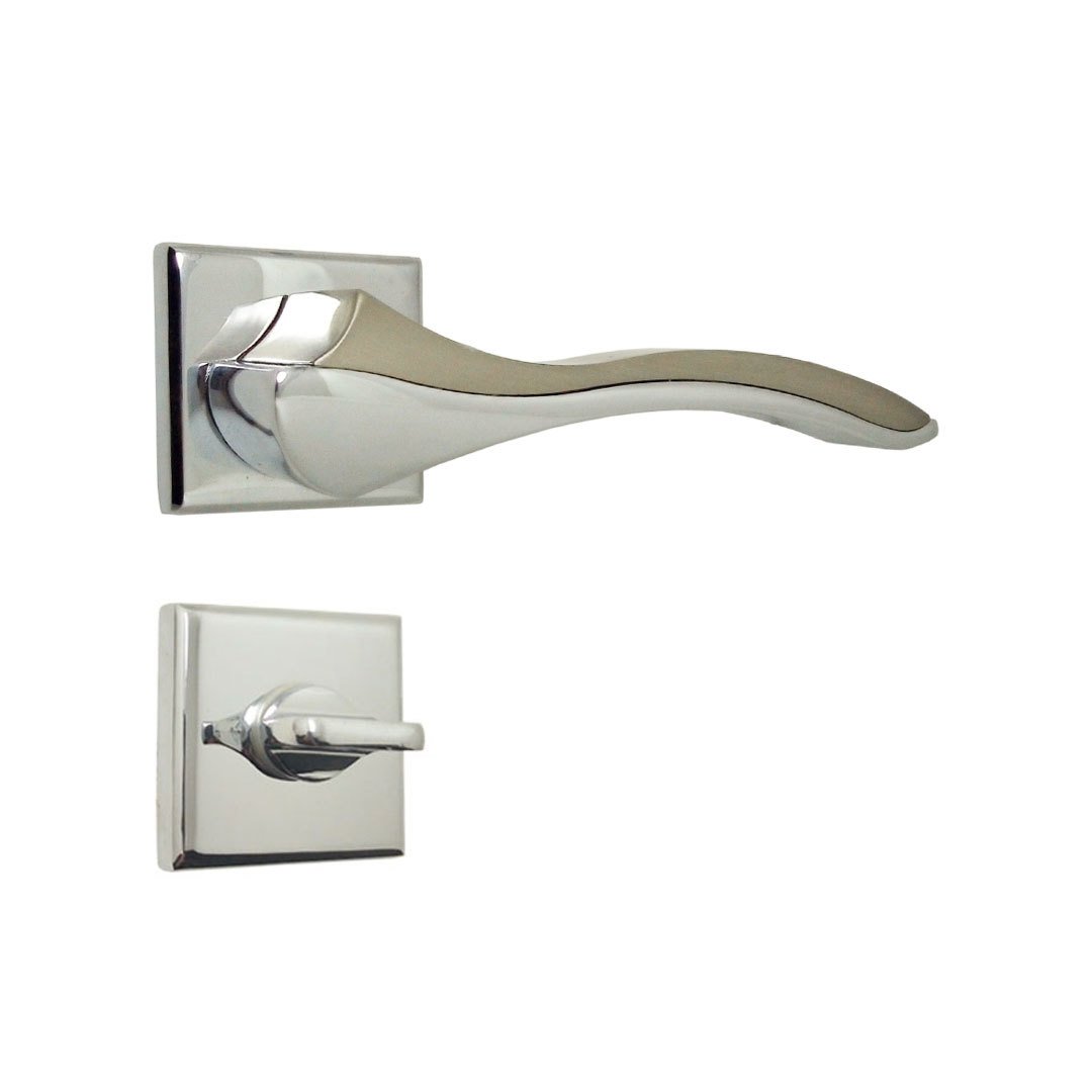 Nobel Bilecik Krom İnox Kare Rozetli Kapı Kolu Wc Kapısı