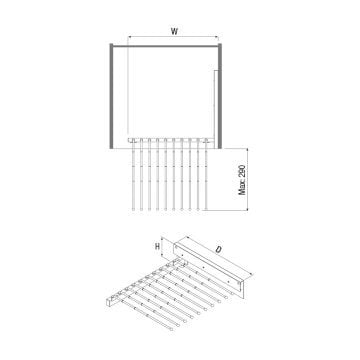 Starax 6035 Raylı Pantolon Askısı