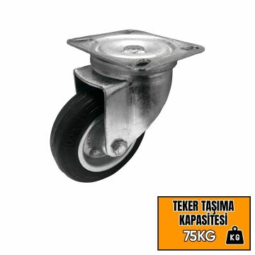 Hts Döner Başlı Tablalı Sanayi Tipi Teker Slb 15 cm