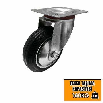 Hts Döner Başlı Tablalı Sanayi Tipi Teker Slb 15 cm