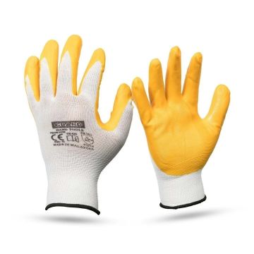 İş Güvenlik Eldivenleri Lüx Latex Beyaz - Siyah 1 Çift