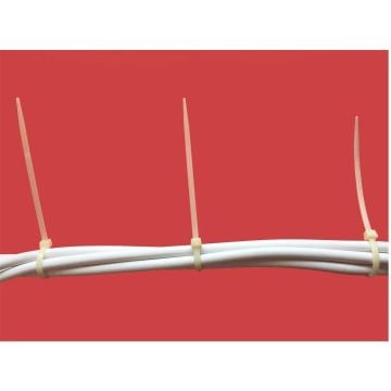 Kablo Bağı Beyaz Plastik Cırt Kelepçe 3,6 mm x 30 cm - 100 Adet