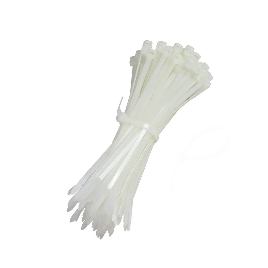 Kablo Bağı Beyaz Plastik Cırt Kelepçe 4,8 mm x 30 cm - 100 Adet