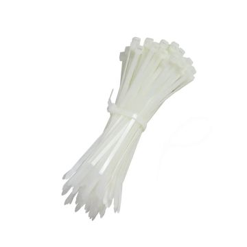Kablo Bağı Beyaz Plastik Cırt Kelepçe 4,8 mm x 30 cm - 100 Adet