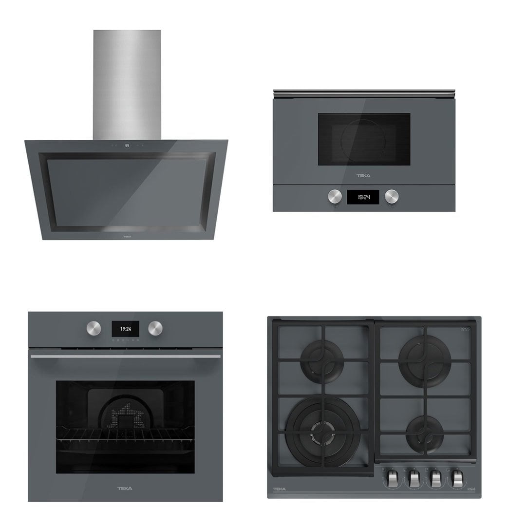 Teka Urban 60 Gri (Hlb 8600 Fırın-Ml 8220 Mikrodalga Fırın-Gzc 64320 Ocak-Dlv 68660 Dav)