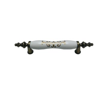 Lider Osmanlı Desen Polimer Mobilya Kulp Antik Sarı - 96 mm