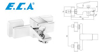 Eca Tiera Bi-Color Banyo Bataryası Beyaz
