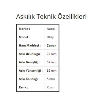 Nobel Dilay Krom Matkrom Askı
