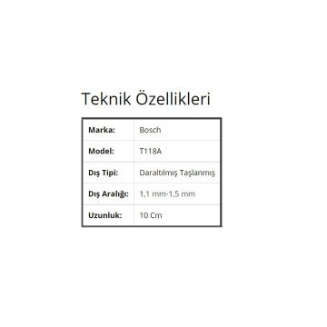 Dekupaj Bıçağı Bosch T344D Hızlı Kesim Serisi Ahşap İçin Dekupaj Testere Bıçağı 15 cm