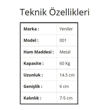 Yeniler 001 Dış Sürgü Kapak Mekanizma 60 KG