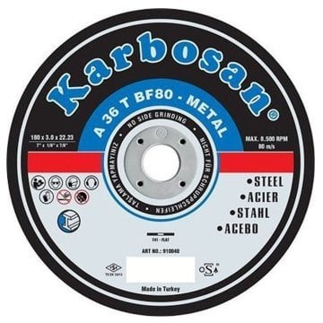 Karbosan Metal Kesici Düz Taş 115 x 3 mm
