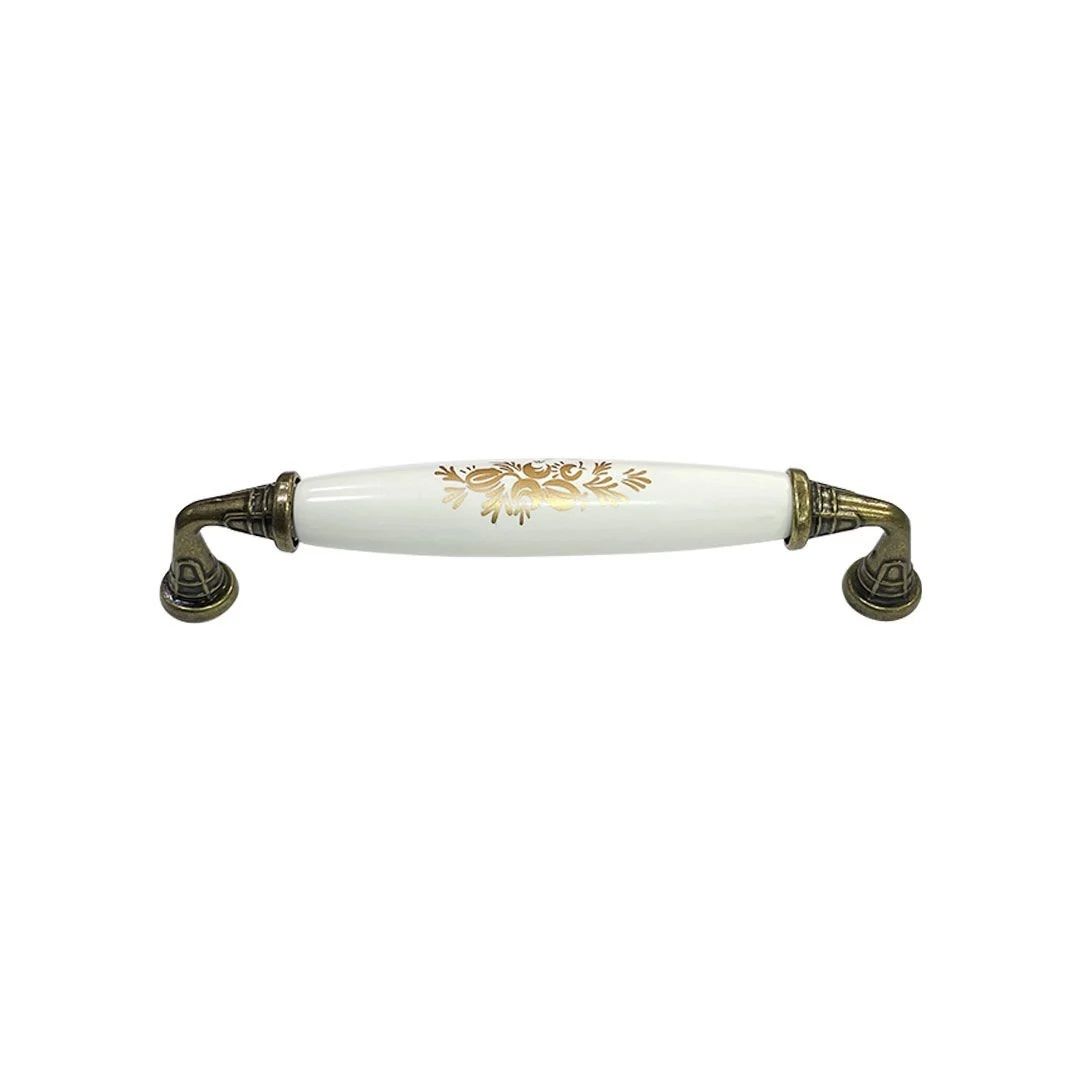 Eymen Polimer Kahve Çekirdeği Mobilya Kulp Antik Sarı 128 mm