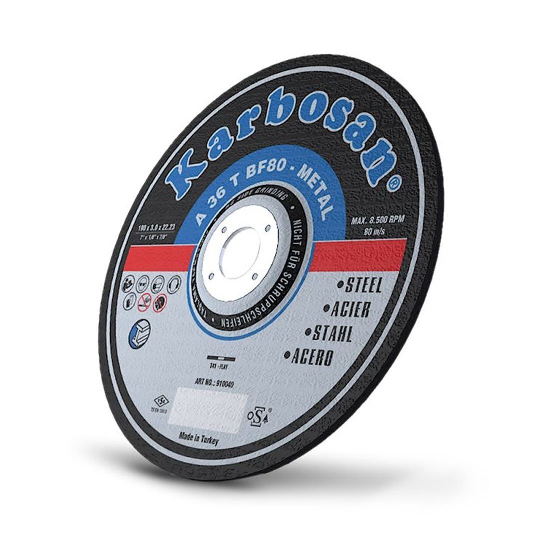 Karbosan Metal Kesici Düz Taş 180 x 3 mm