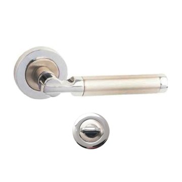 Nobel Çankaya Krom İnox Rozetli Kapı Kolu Oda Kapısı