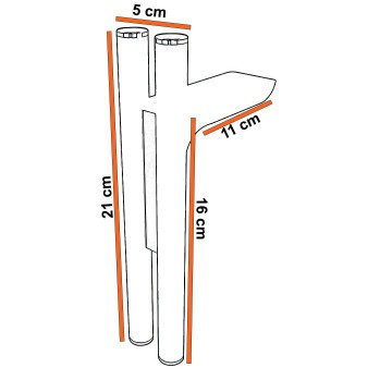 Aqua 16 cm Krom Ayak
