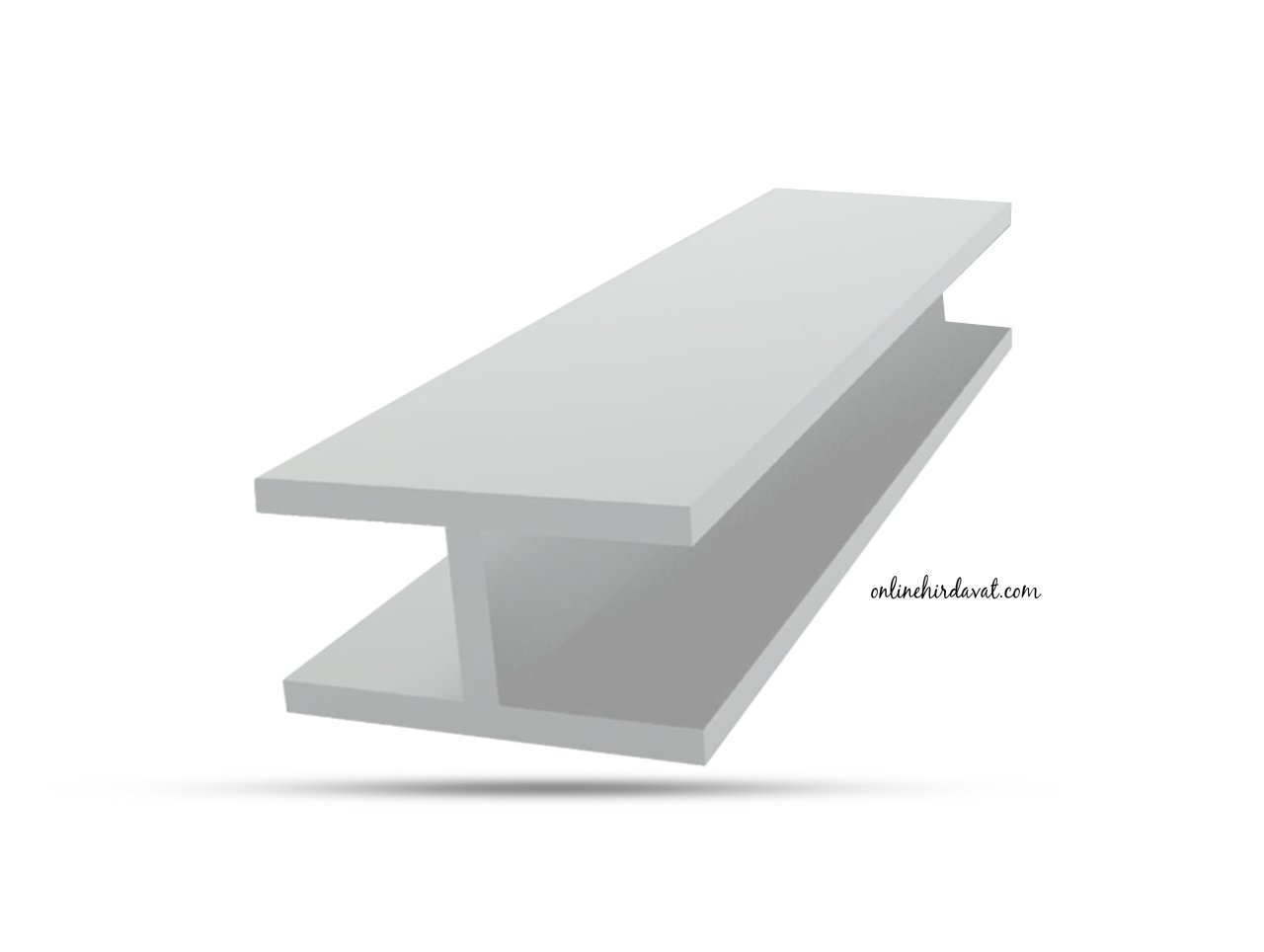 Plastik H Profil Beyaz - 8 mm