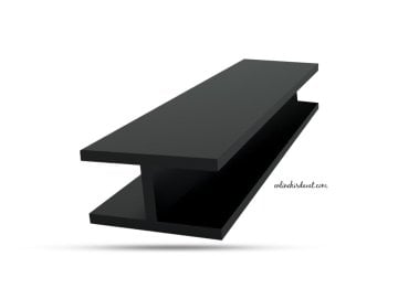 Plastik H Profil Gri - 8 mm