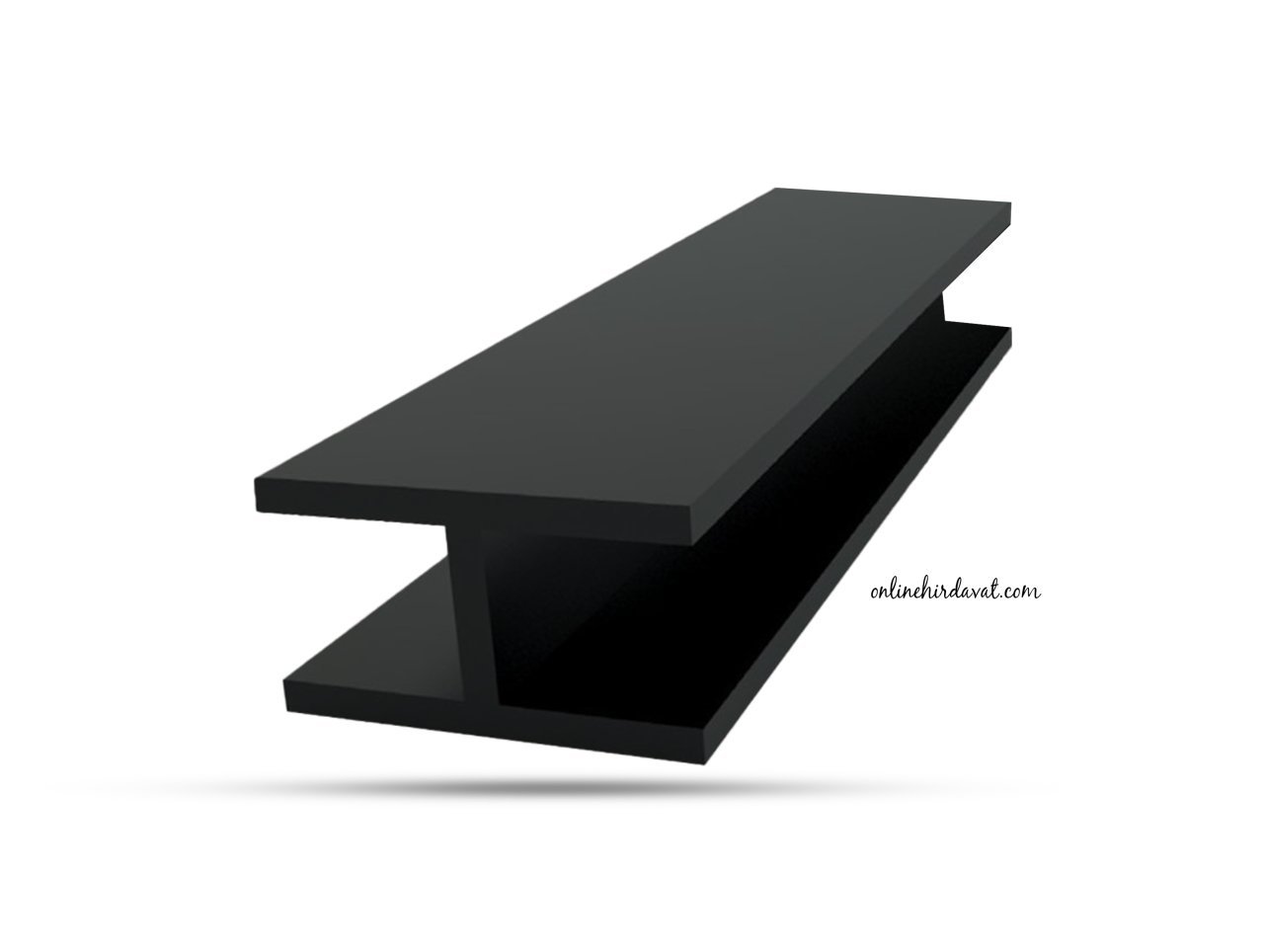 Plastik H Profil Siyah - 8 mm