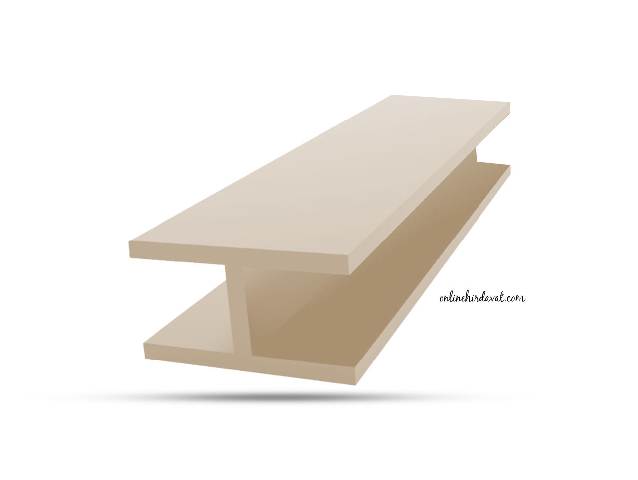 Plastik H Profil Krem - 8 mm