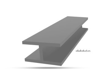 Plastik H Profil Krem - 18 mm