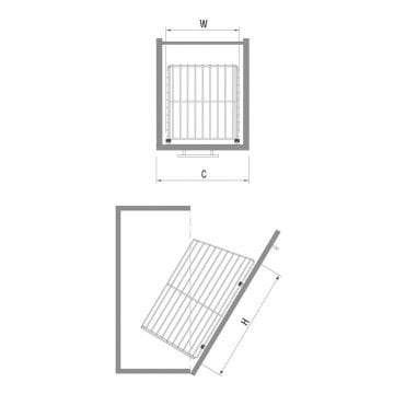 Starax Kapağa Monte Çamaşır Sepeti 8123 / 40 Cm