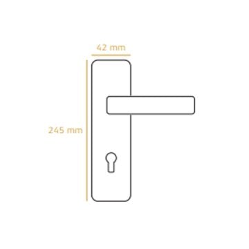 Doğanlar Simge Nikel Saten Aynalı Kapı Kolu