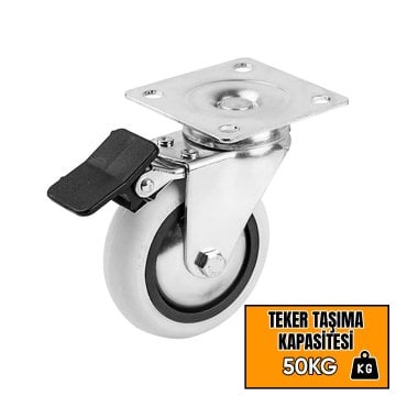 Hts Tablalı Beyaz Mobilya Tekeri 353 - Frenli