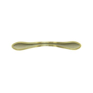 Metax Safran Mobilya Kulbu Krem Altın - 128 mm