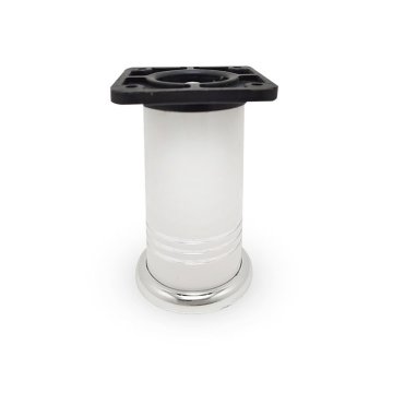 Eko Sütun Mobilya Ayak Krom Beyaz - 8 cm