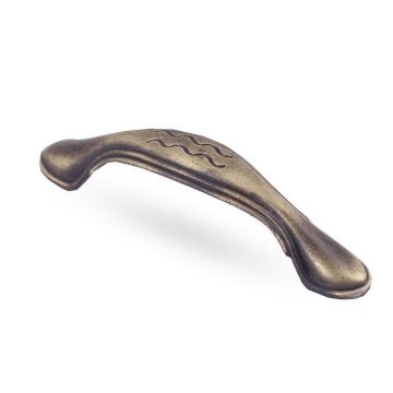 Emaks Dalgalı 64 mm Antik Sarı Mobilya Kulp