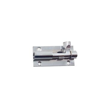 555 Pirinç Kapı Sürgüsü 7,5 cm - Krom