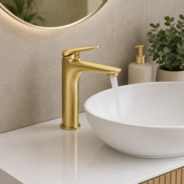 Savre Alba Mat Gold Lavabo Bataryası