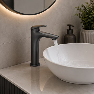 Savre Alba Mat Füme Lavabo Bataryası
