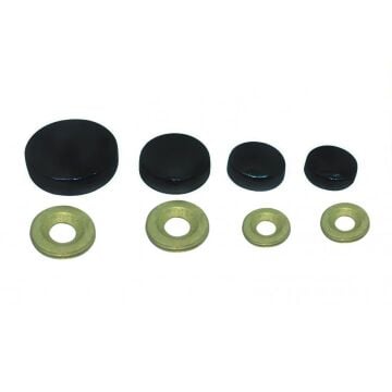 Portse Zamak Vida Tapası Siyah 10'lu 16 mm