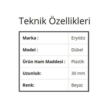 Dübel Plastik Perde Rulet Mak Dik